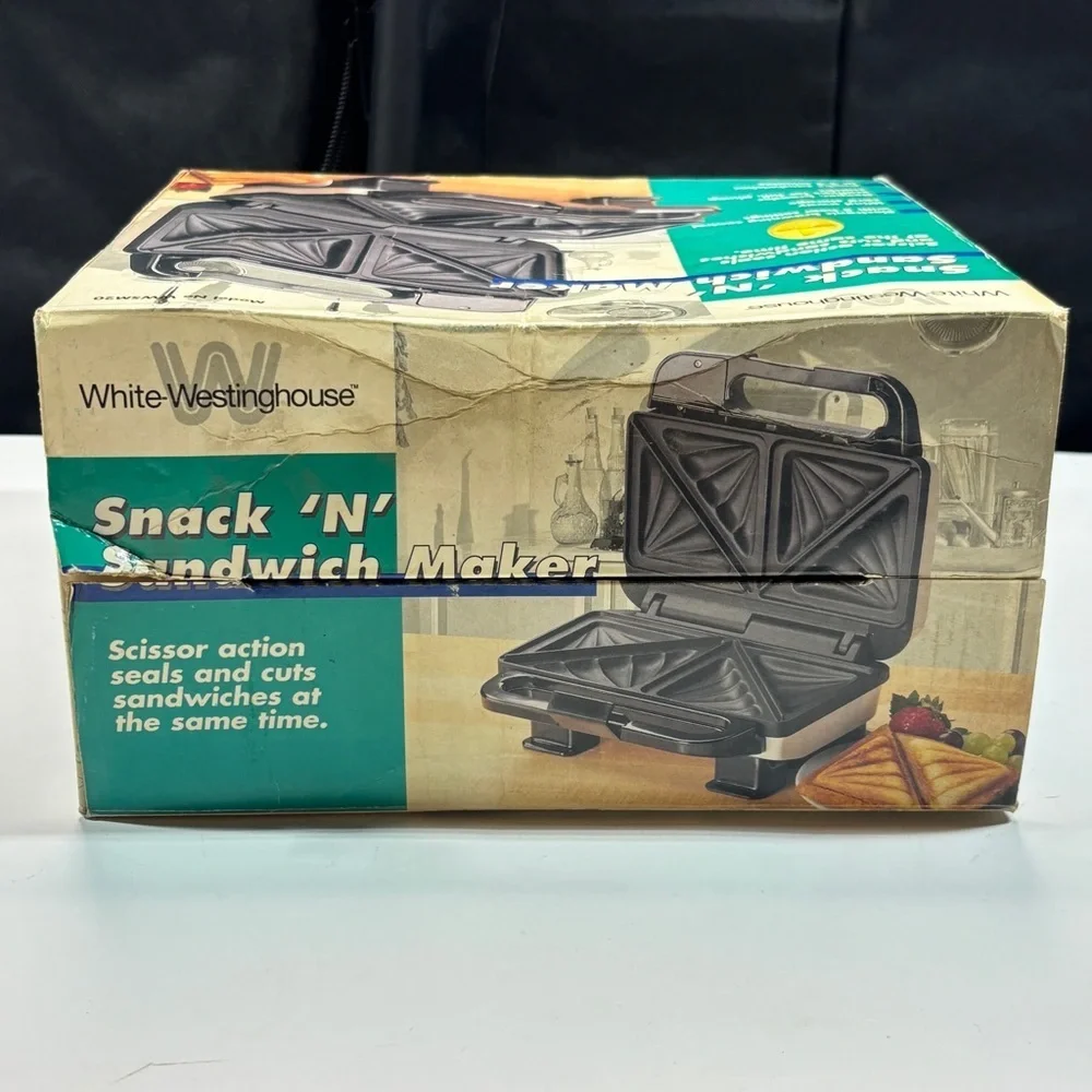 Westinghouse Snack N Sandwich Maker Non Stick Coated Seals Cuts new